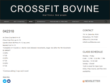 Tablet Screenshot of crossfitbovine.com